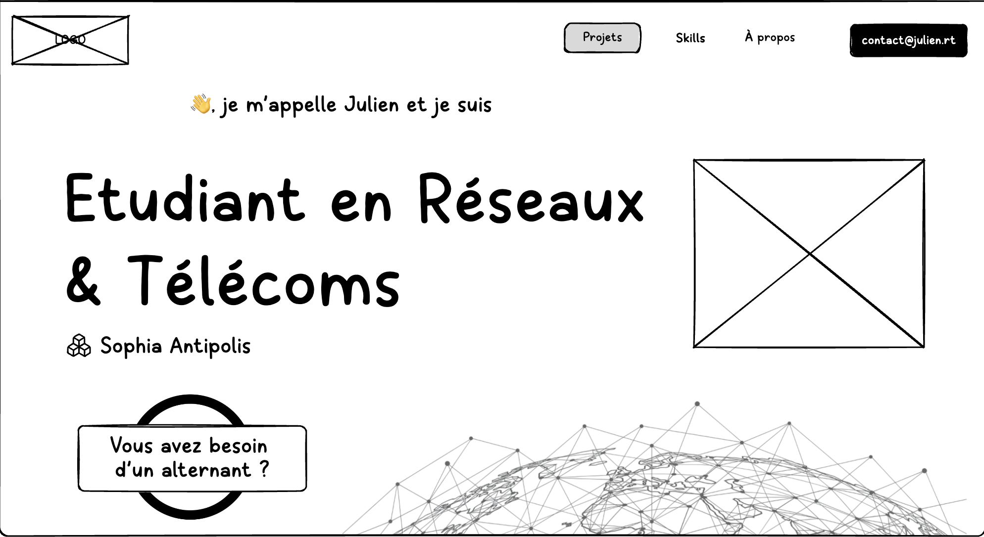 Screenshot du projet Portfolio